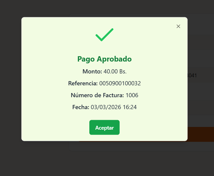Confirmación de un pago nuevo y válido en Pabilo
